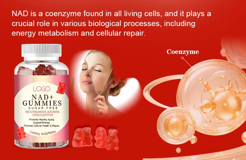 OEM/ODM Nad+ Resveratrol, Biotin Anti-Aging Gummies - Hair, Skin, Nails & Joints - Collagen Peptide