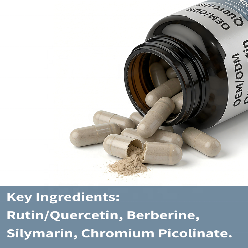OEM/ODM Milk Thistle Silymarin Extract with Quercetin Complex Capsules Liver Cleanse Antioxidant Natural Herbal Supplement