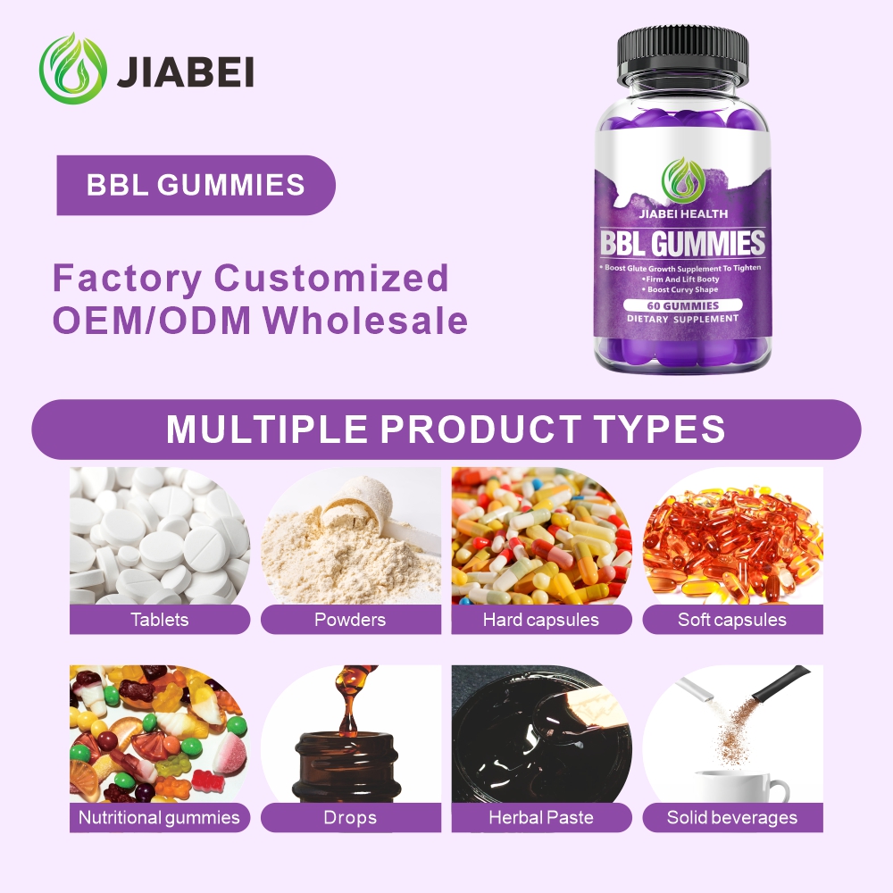 OEM Factory's Natural Herbal Dietary Fiber Supplements Big Butt Butt Lift Gummies Adult Women BBL Gummy