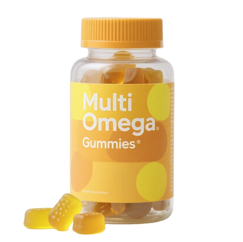 Private Label OEM Omega 3 DHA EPA Gummies Orange Flavor for Kids Brain Focus Fish Oil Gummies
