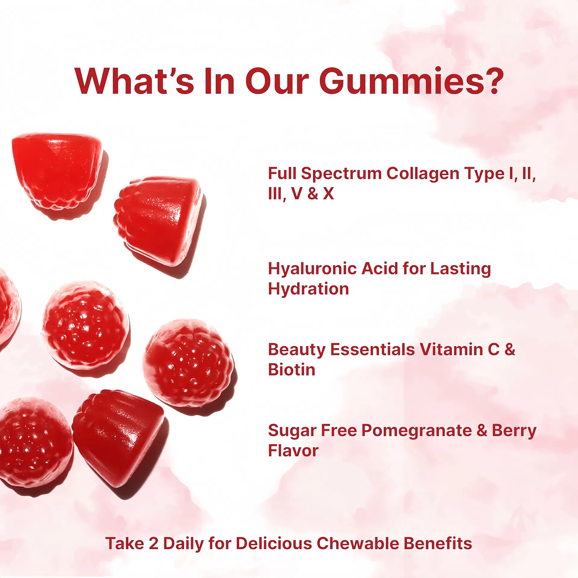 OEM Private Label Vitamin Biotin Collagen Supplements Hair Skin Care Nails Gummies