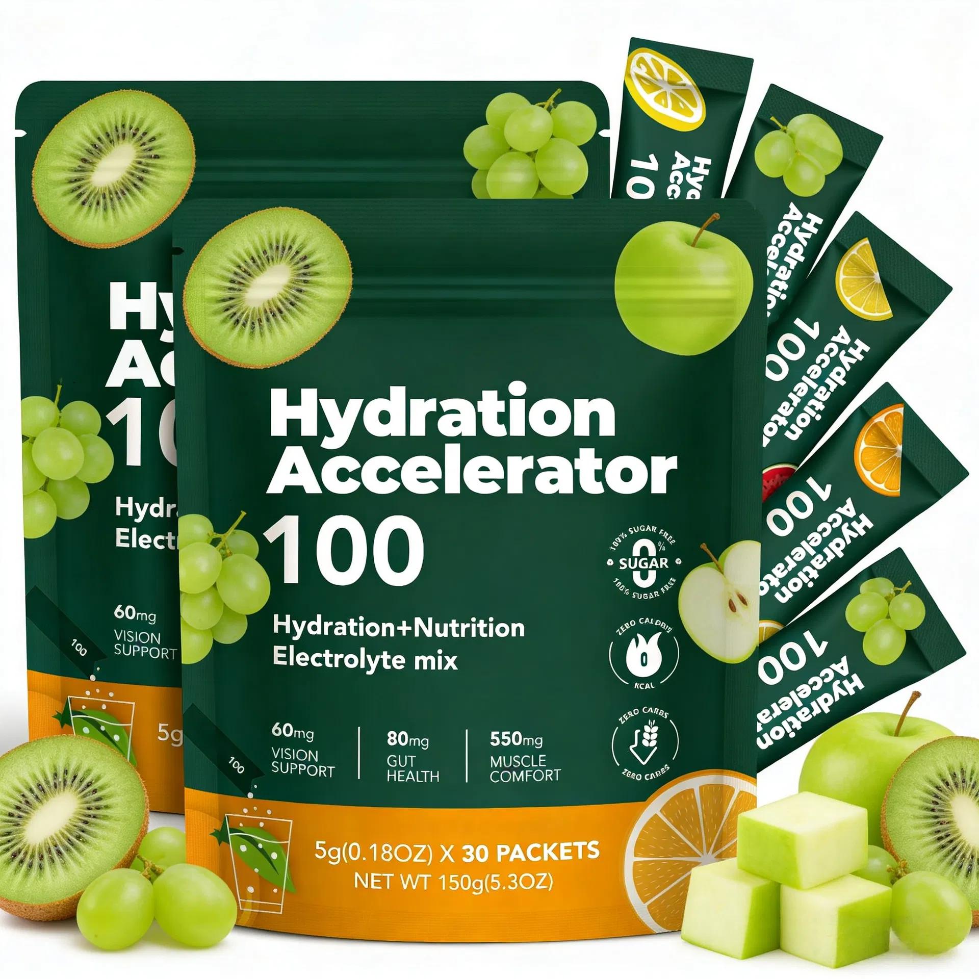 Quick Hydration Fruit Electrolyte Powder Mix for Active Lifestyles