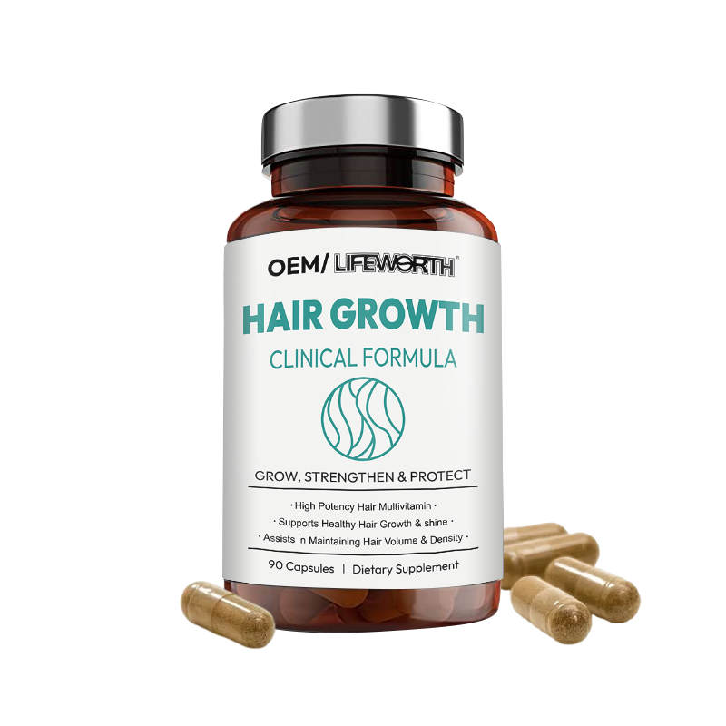 LIFEWORTH Hair Health Protect The Hair Follicles Vitamins For Women And Men Biotin 5000mcg Collagen &amp; Saw Palmetto