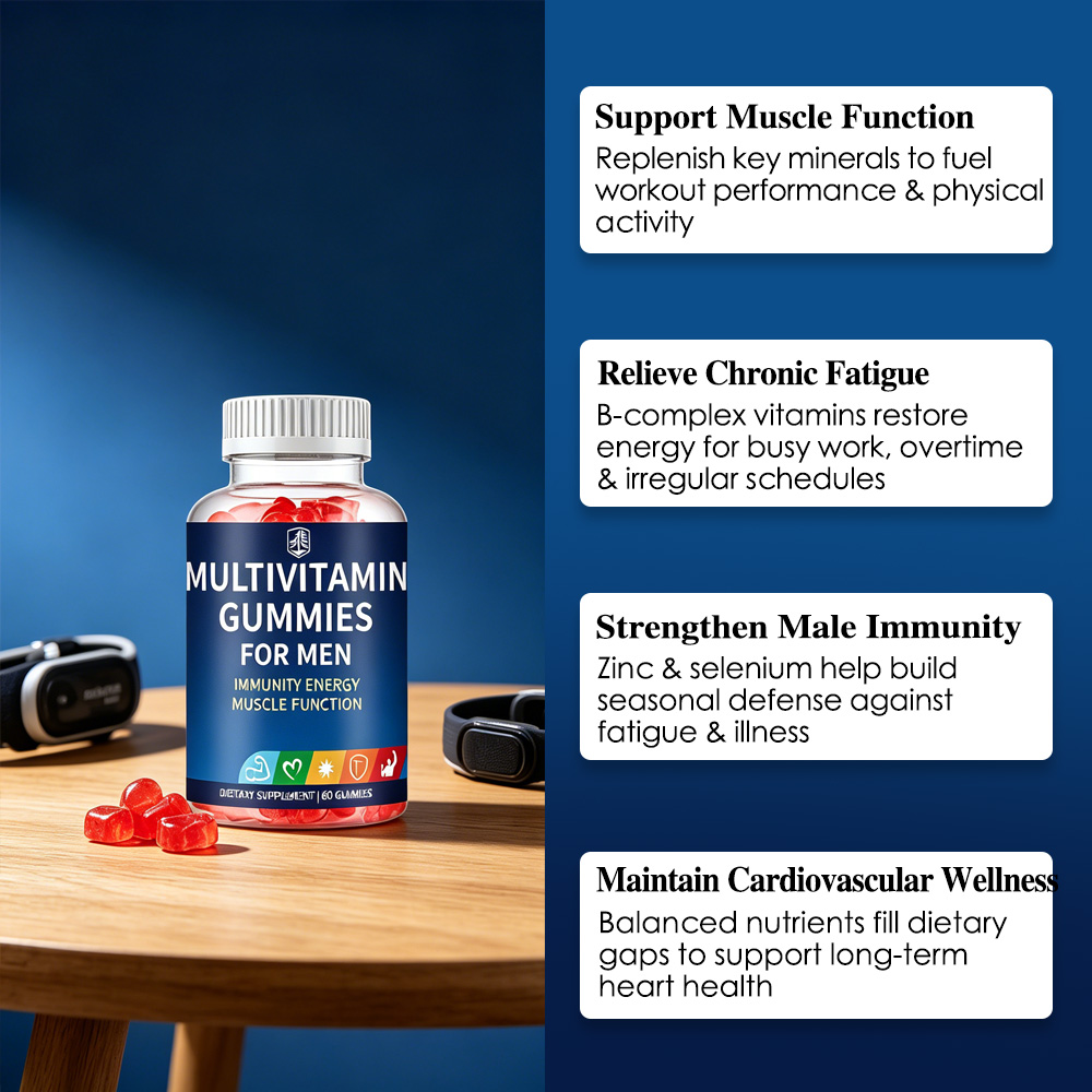 High Potency Multivitamin Gummies All Round Energy Muscle Immune Support Custom Formula OEM ODM Bulk Wholesale