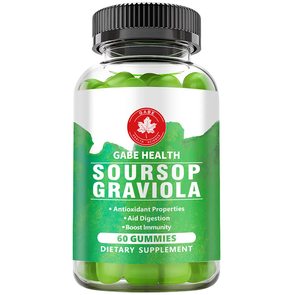 Soursop Graviola Gummies for Cell Support & Regeneration, Immunity, Liver and Antioxidant, Sugar/Gluten Free