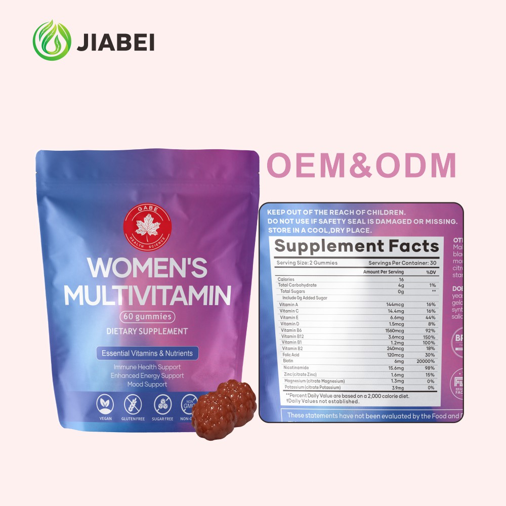 OEM Vitamin Manufacturer Direct Sales WOMEN MULTIVITAMIN Gummy Enhanced Energy and Emotional Support for Adults