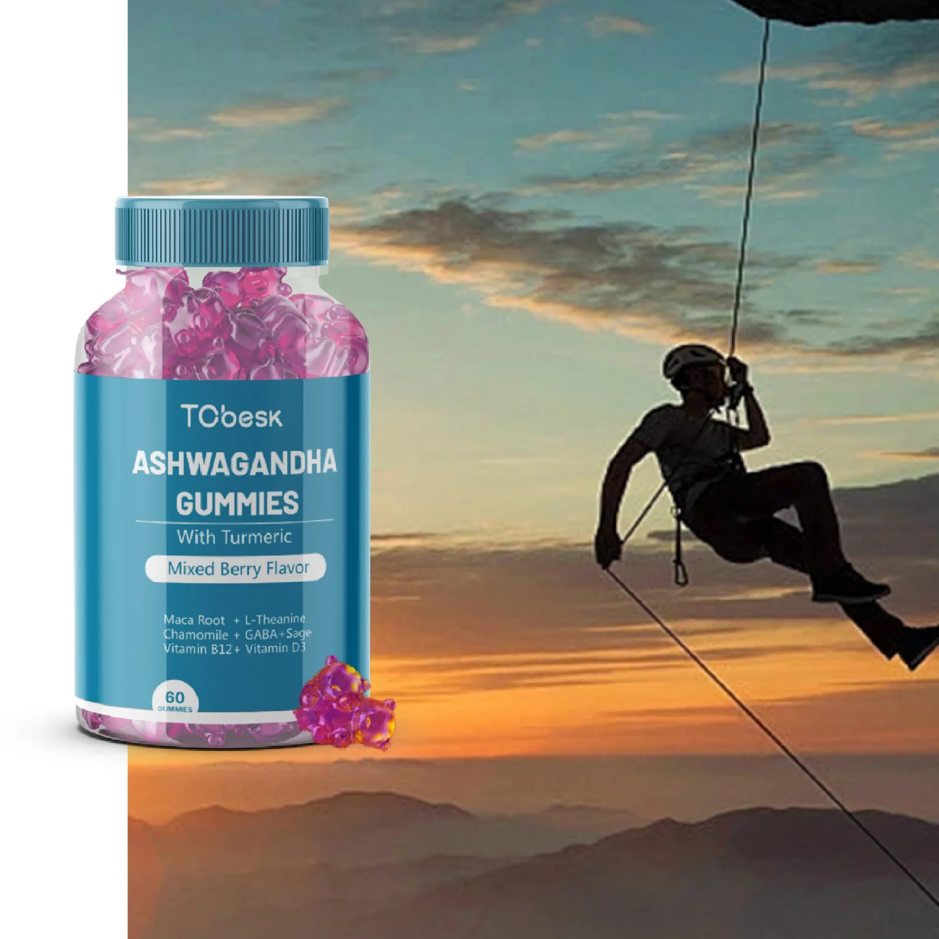 OEM Ashwagandha Gummies for Adults Support Immunity Ashwagandha Extract Supplement.