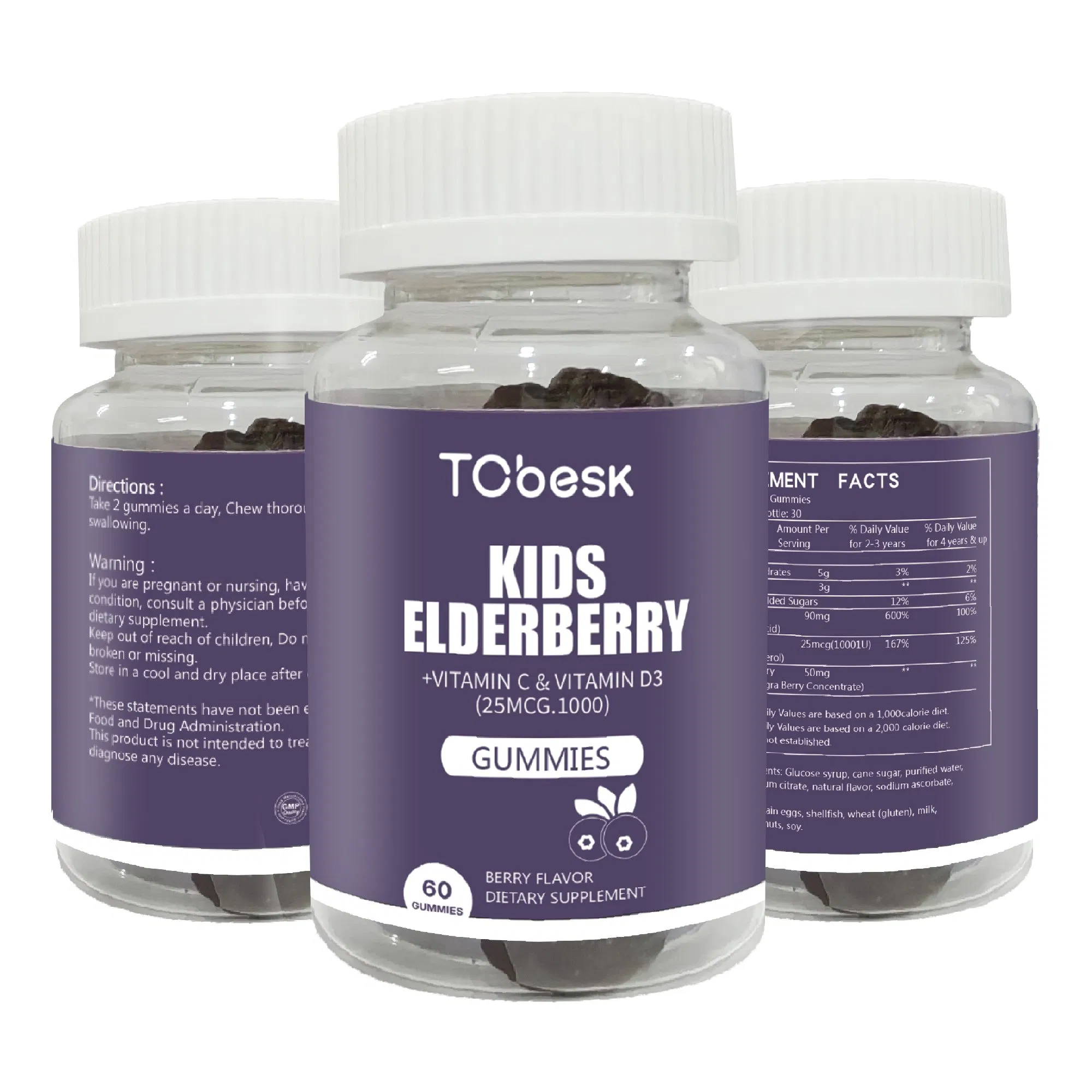 High Quality Children Dietary Supplements Support Immunity Kid's Elderberry Gummies