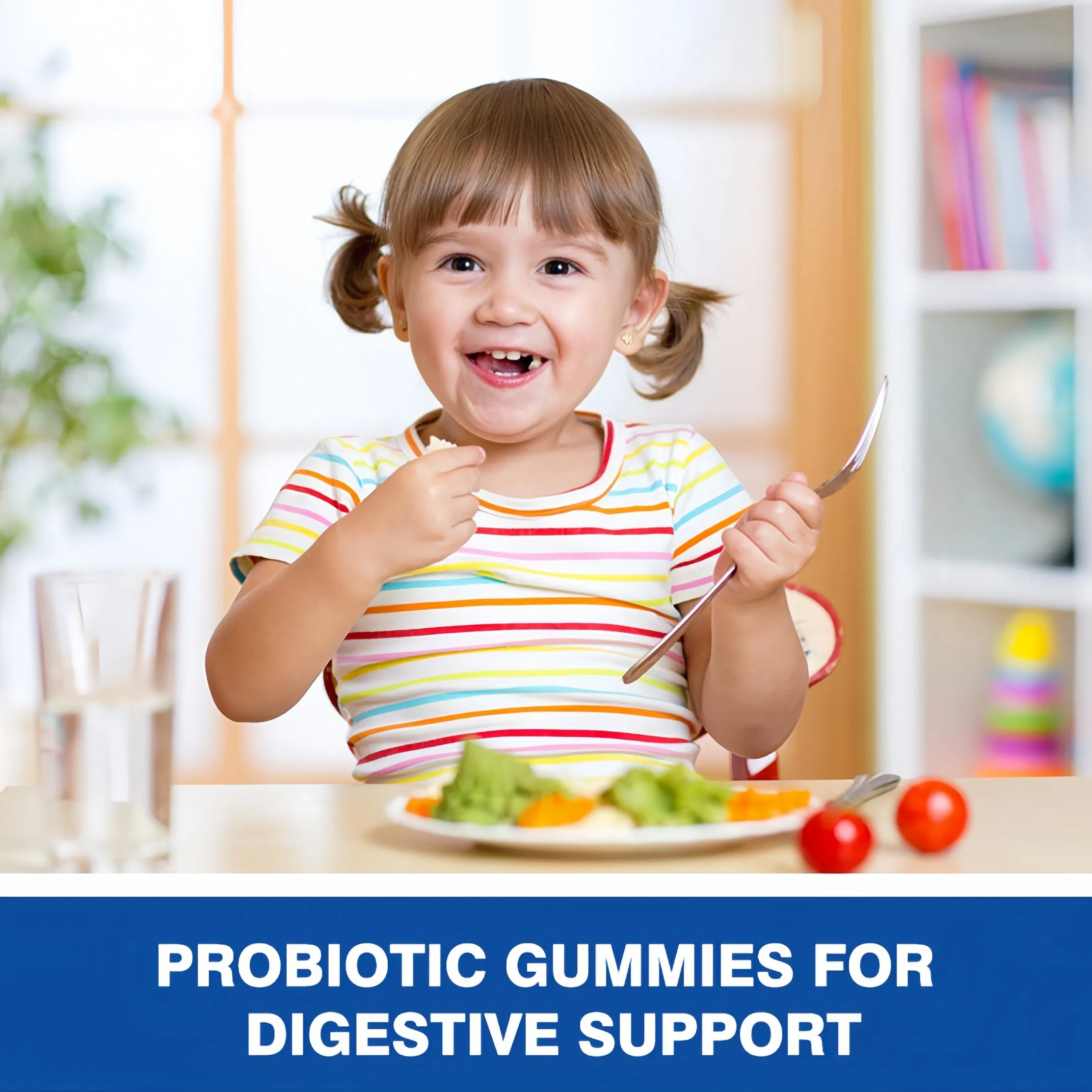 Sugar Free Pectin Gummy Fiber Senna Extract Gummies Candy Promote Digestion Probiotics Gummy for Kids