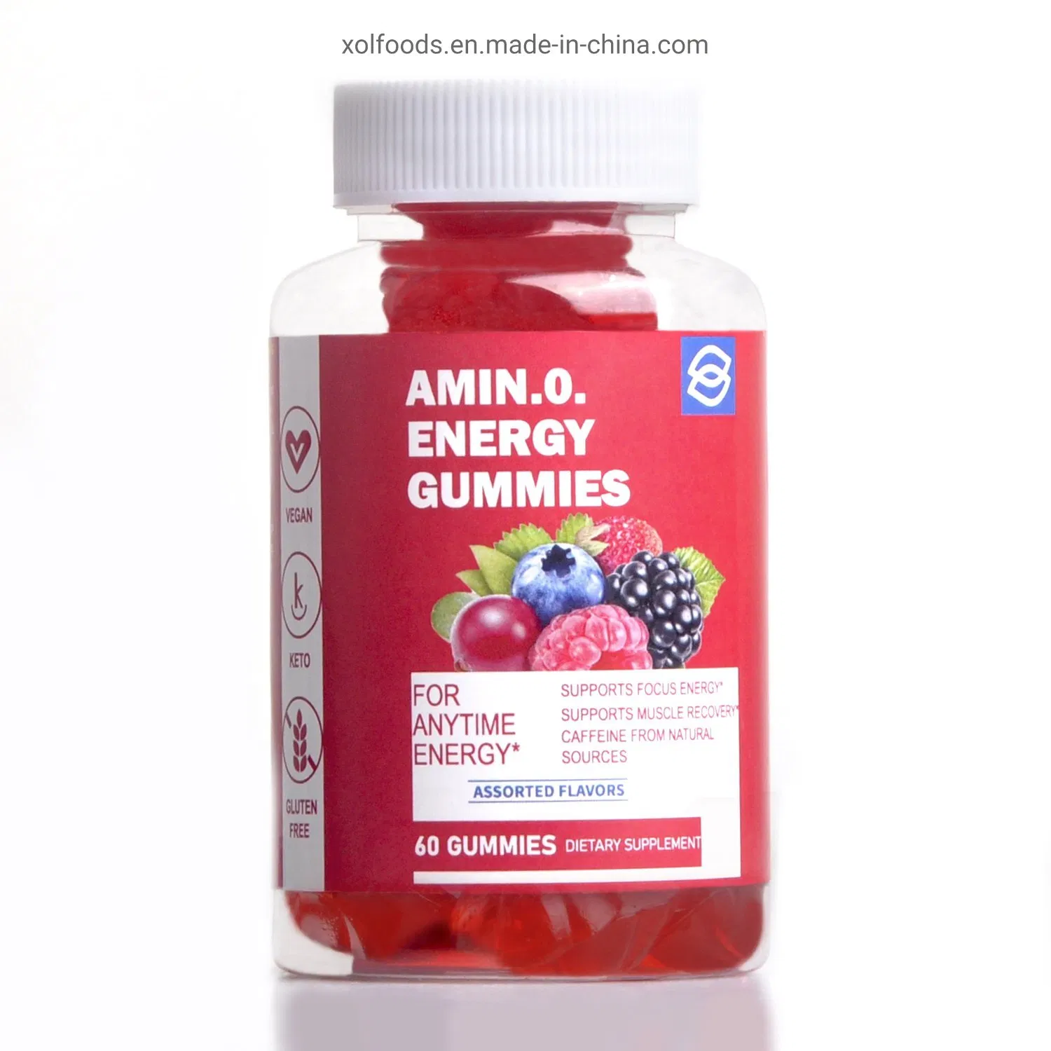 New Energy Gummies Vitamin B12 Green Tea Energy and Metabolism Support Immunity Weight Loss Fat Burning Gummies