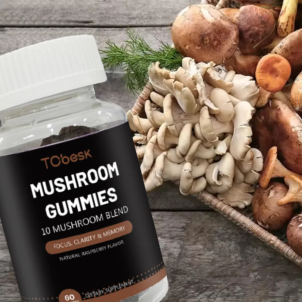 Mushroom Gummies Support Calm Sleep Enhance Immunity Dietary Supplements for Adults