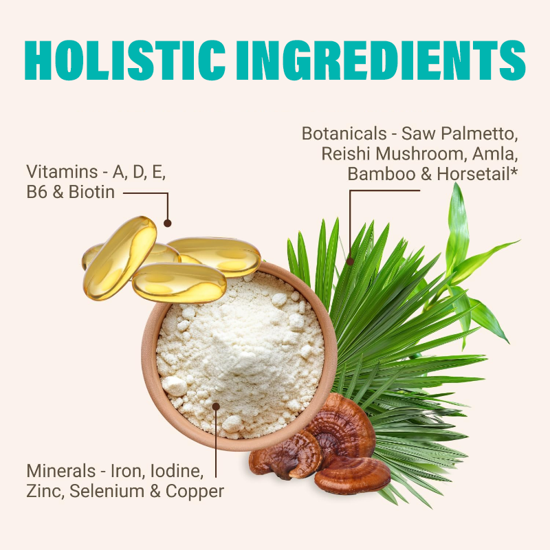 LIFEWORTH Hair Health Protect The Hair Follicles Vitamins For Women And Men Biotin 5000mcg Collagen &amp; Saw Palmetto