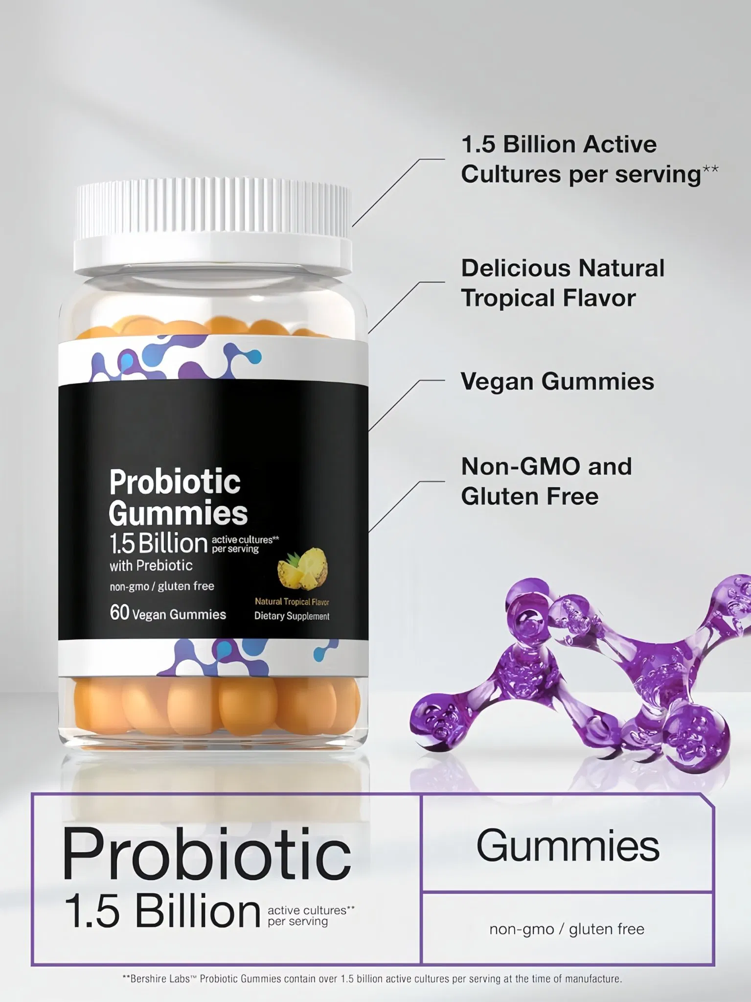 Euvitan Rainbow Light Advanced Probiotic Gummies for Digestive Health