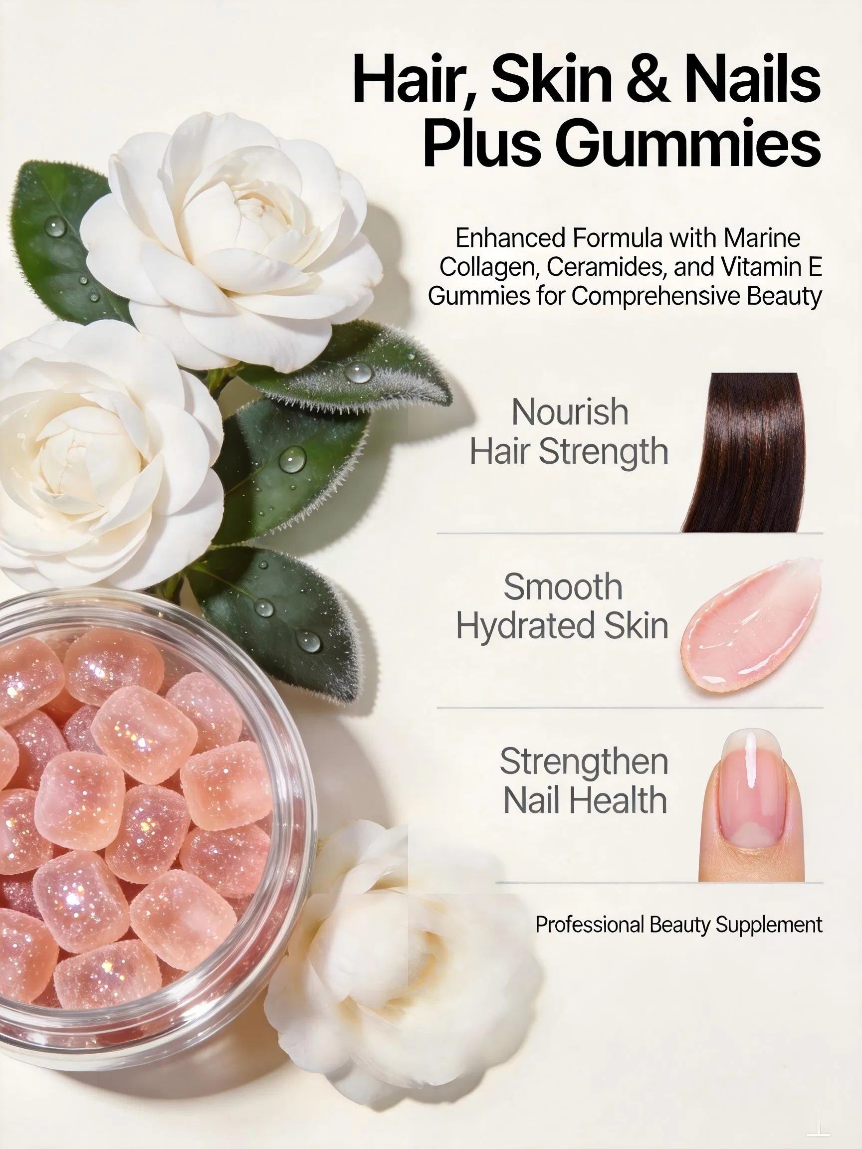 Ultimate Hair, Skin & Nails Gummies with Marine Collagen
