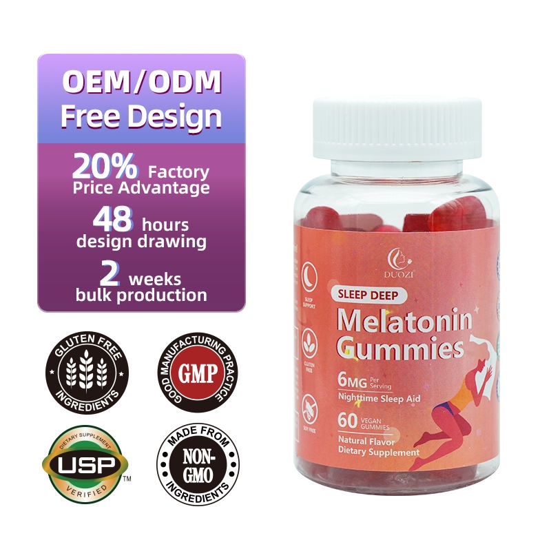 OEM Hot Selling - Natural Formula Fast-Acting Sleep Aid Deep Sleep Melatonin Gummies