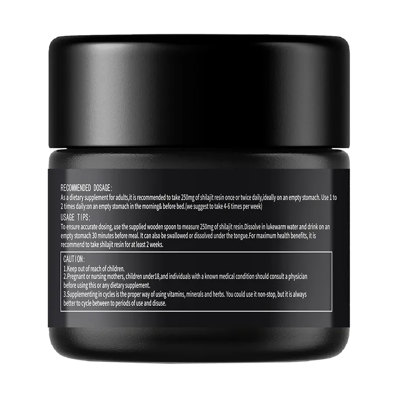 Wholesale Lab Tested Shilajit Supplement for Improve Cognitive Focus and Ease Regular Body Fatigue