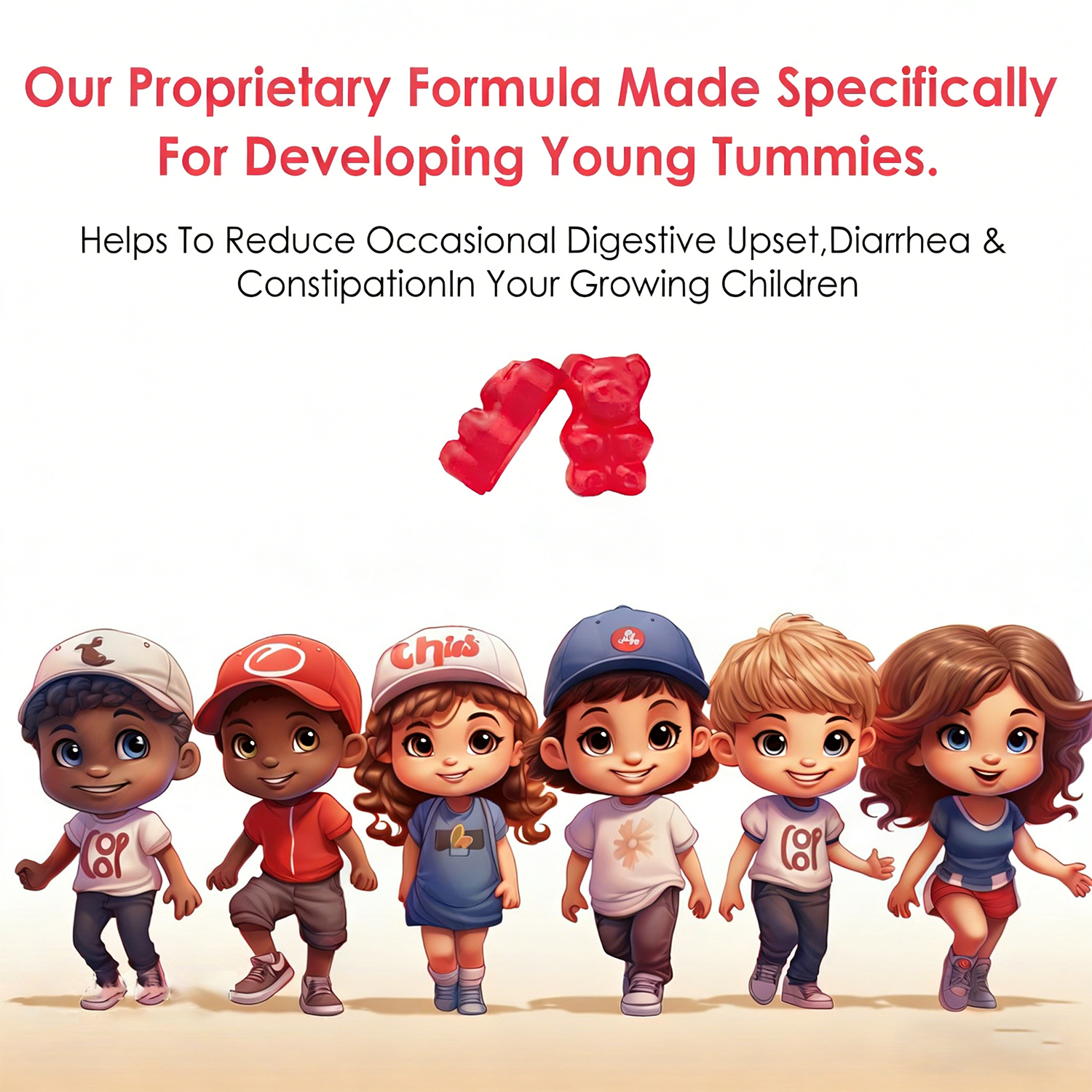 WELLBODY Private Label OEM Probiotic Gummies Health Dietary Fiber Vitamins Supplement for Kids &amp; Adults Natural