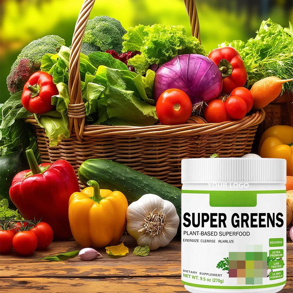 OEM/ODM Super Greens Plant-Based Superfood Energize Cleanse Alkalize Weight Loss Powder Drink