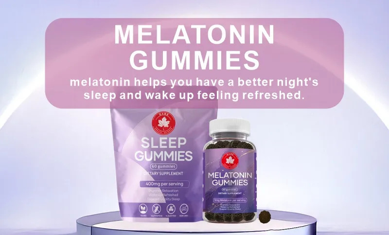 Sleep Gummies with L-Theanine, Lemon Balm, Melatonin Supplements for Sleeping, Sleep Aid
