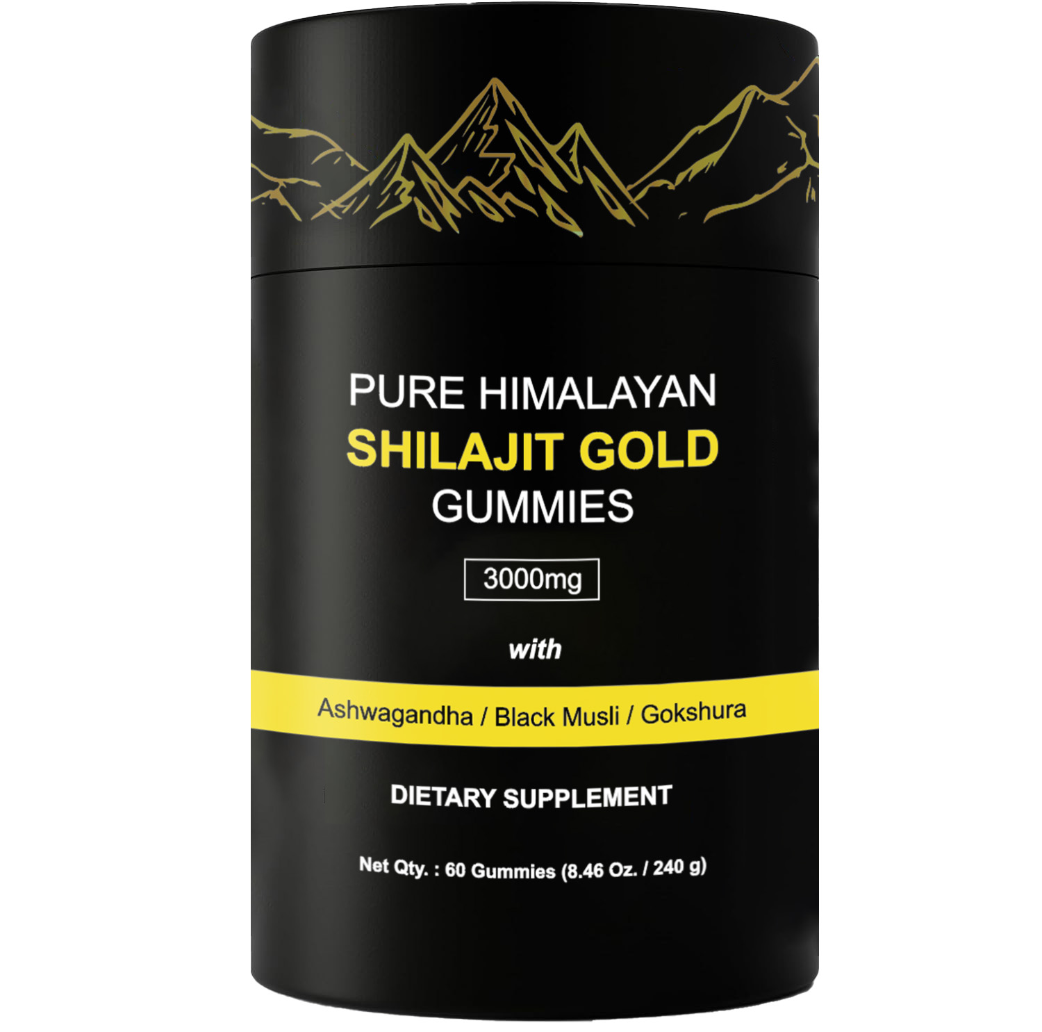 Wholesale Customize 60 Shilajit Energy Gummies Immune Support Energy Management Fiber Antioxidant Health Supplements