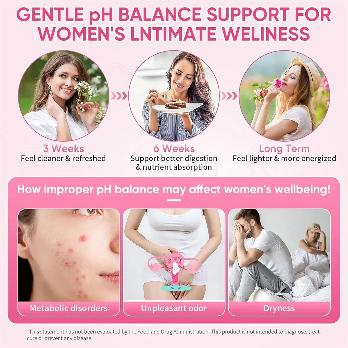 OEM/ODM Feminine Care Hawaiian Pineapple Vegan Gluten-Free Supports Vaginal Flora Maintains pH Balance Women's Probiotic Gummies