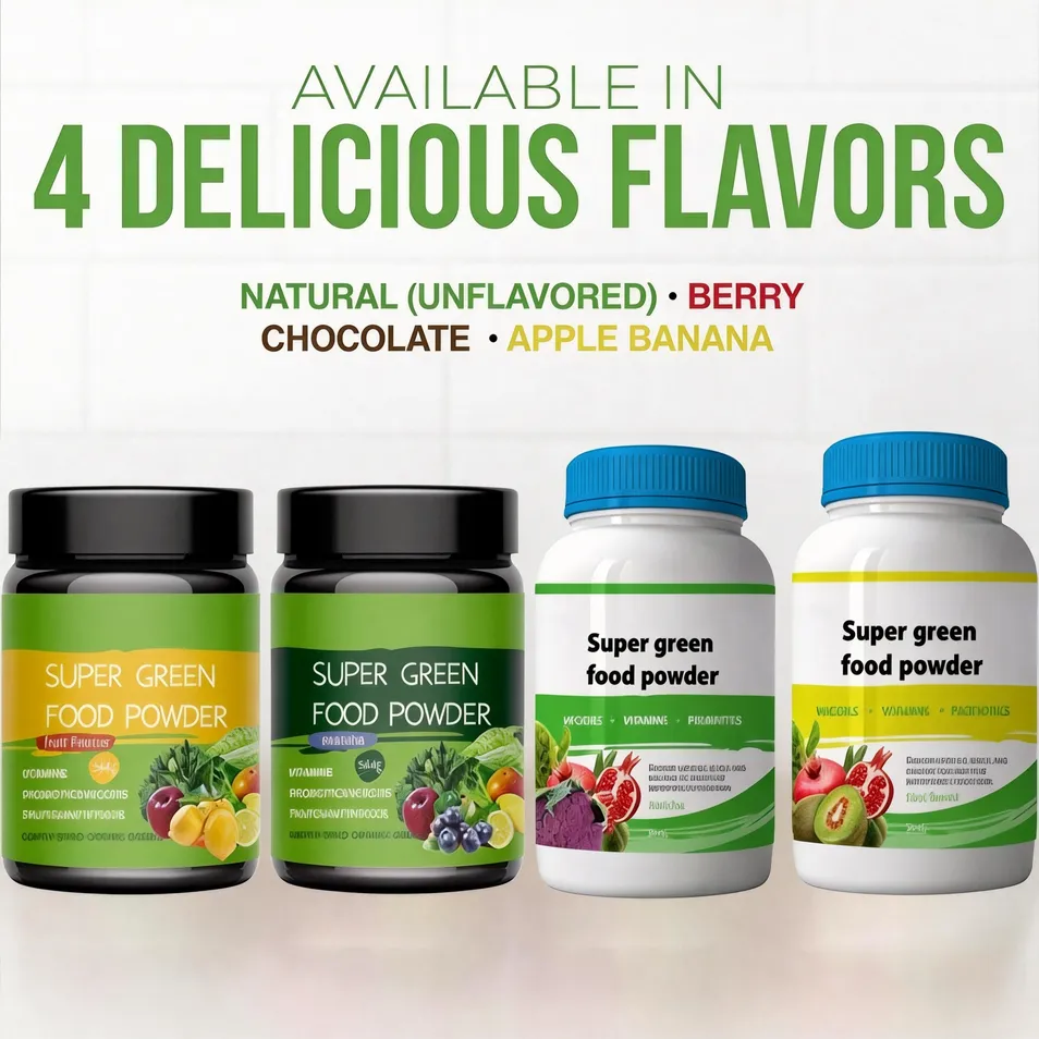 OEM Supply Super Green Digestive Enzymes Bloom Superfood Nutrition Smoothie Grass Greens Powder