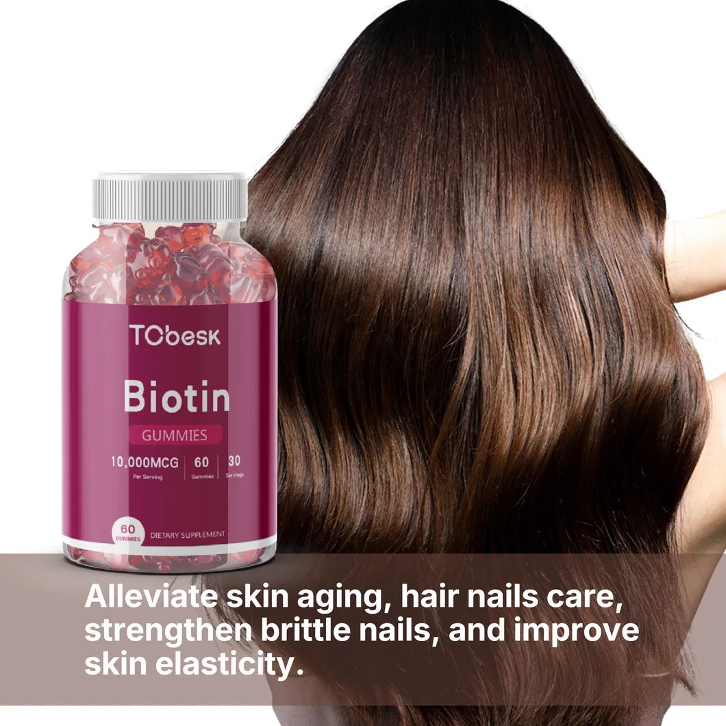 Tcbesk Biotin Gummies Alleviate Skin Aging Hair Nails Care Strengthen Brittle Nails Improve Skin Elasticity