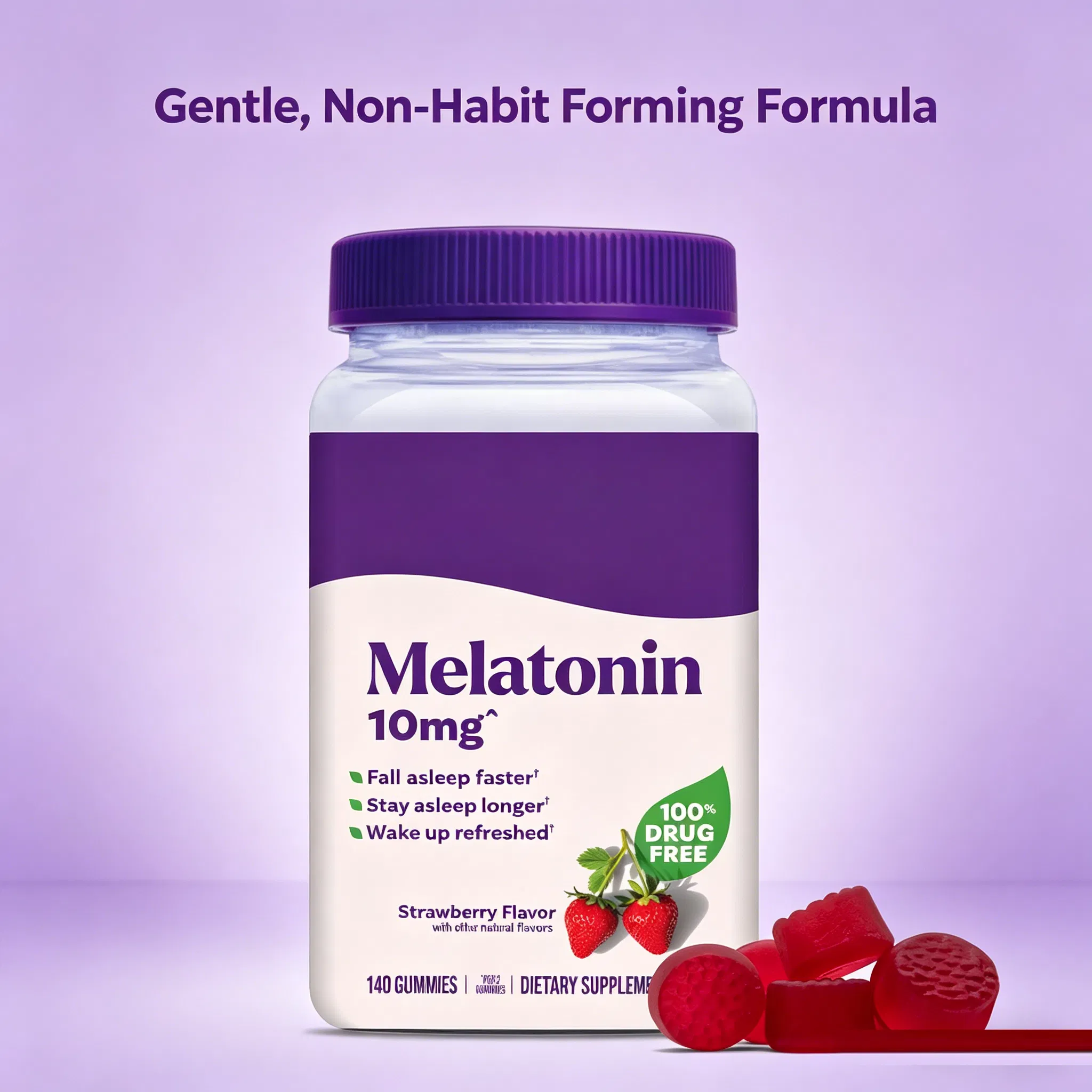 Sleep Capsule Gummies with Melatonin - Vegan Sleep Aid for Nighttime