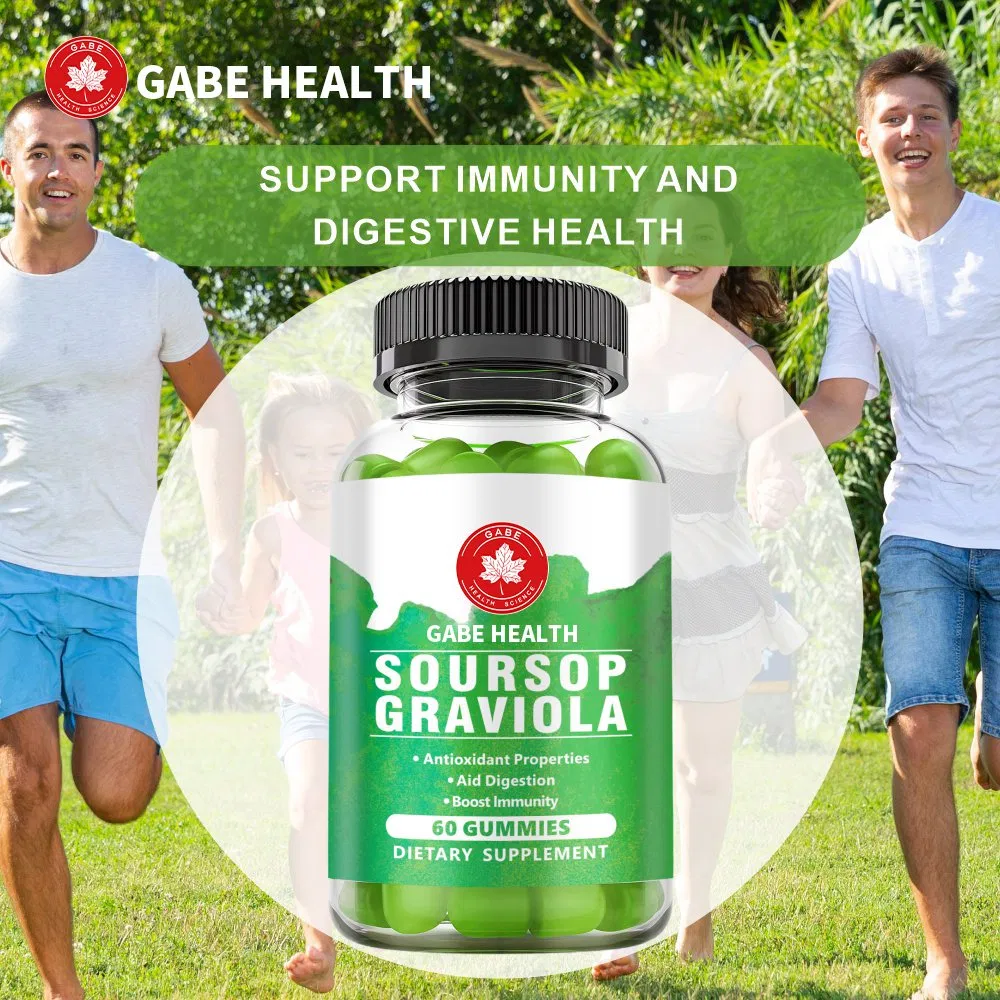 Soursop Graviola Gummies for Cell Support &amp; Regeneration, Immunity, Liver and Antioxidant, Sugar/Gluten Free