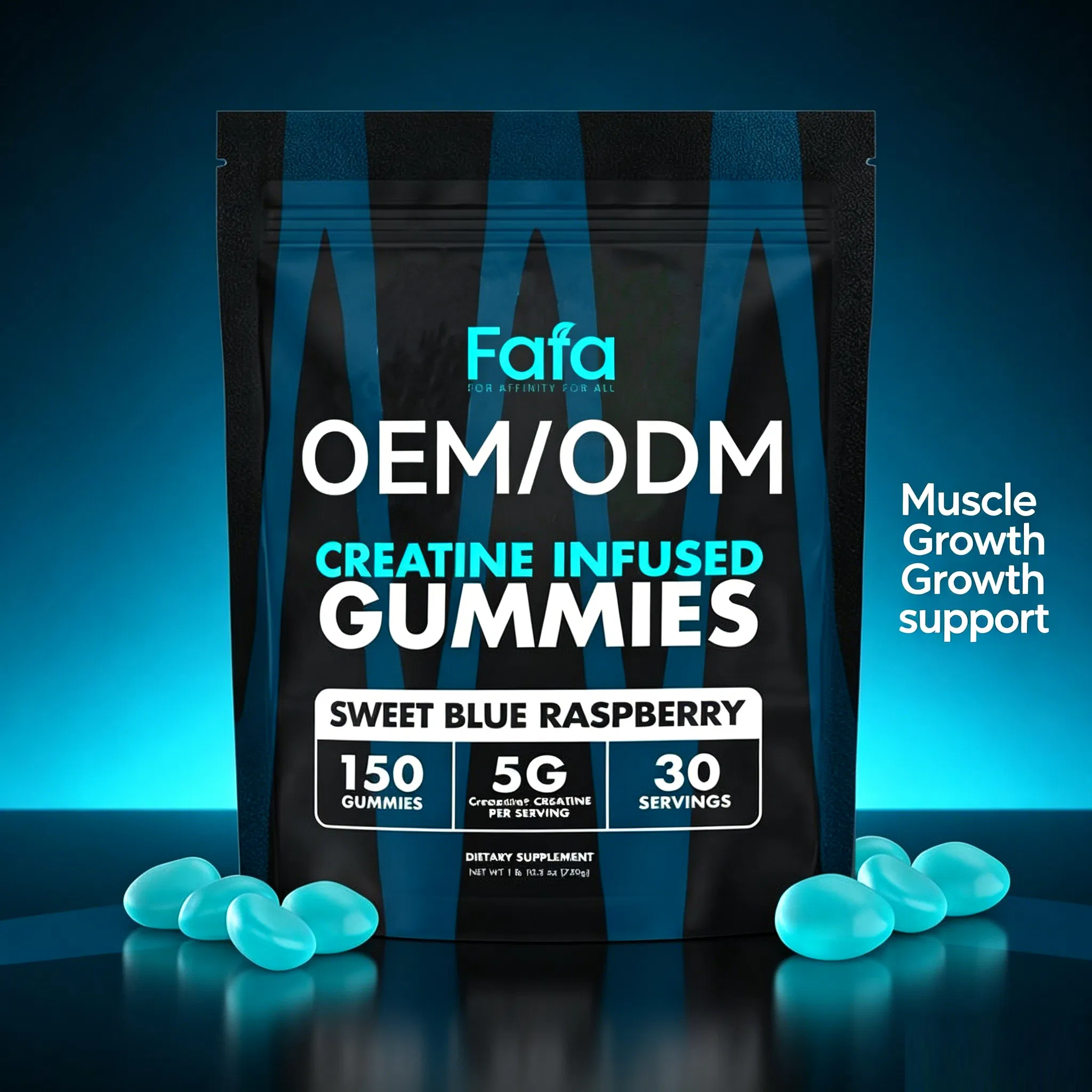 Probiotic-Infused Creatine Gummies Supplement - OEM and ODM Capabilities