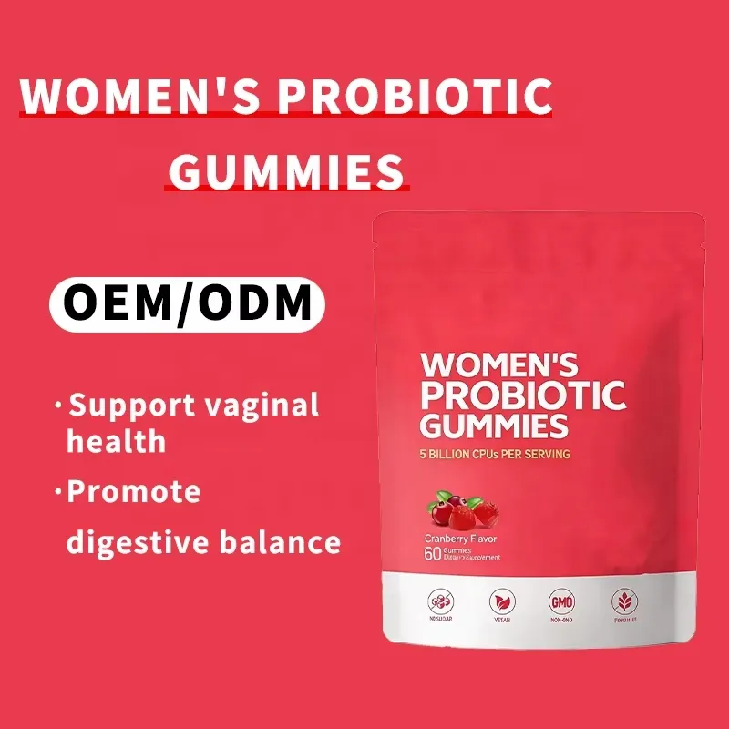 5 Billion Cfus Cranberry Probiotic Gummies for Digestive Wellness