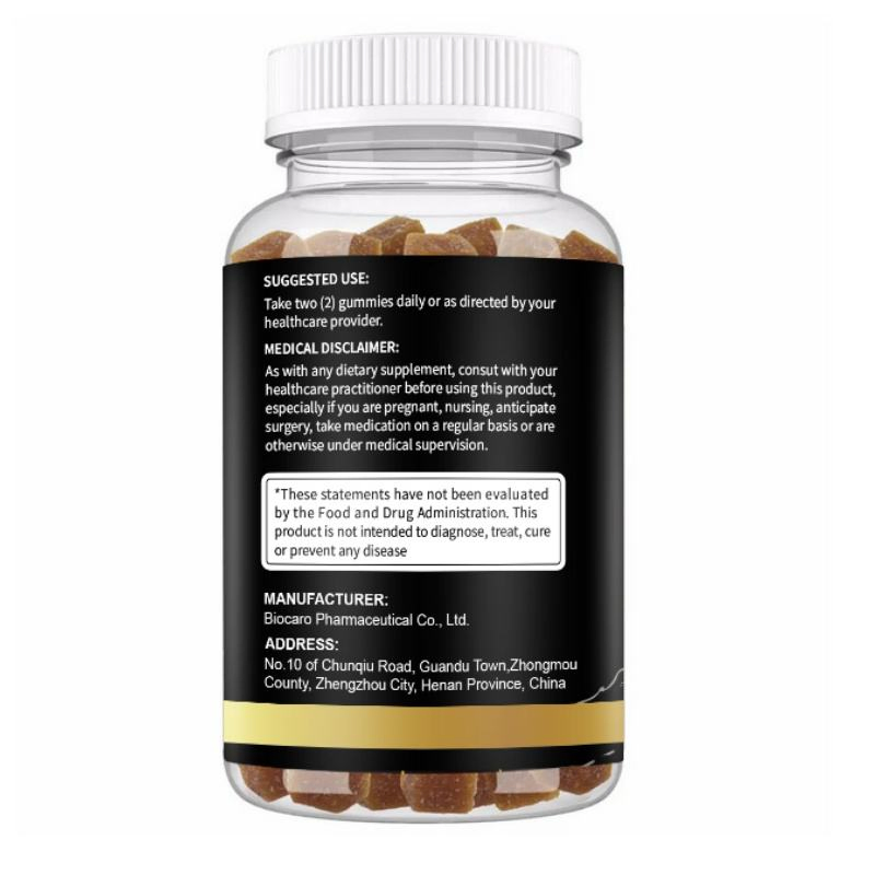 Custom 5-in-1 Supplement Shilajit Gummies with Ashwagandha, Ginseng, Turmeric &amp; Black Pepperenergy, Focus, Immunity Support