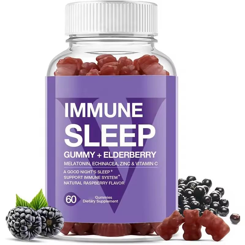 Private Label High Quality Factory Supplement Bedtime Deep Sleeping Gummies Nighttime Sleep Aid Gummy Melatonin Gummies