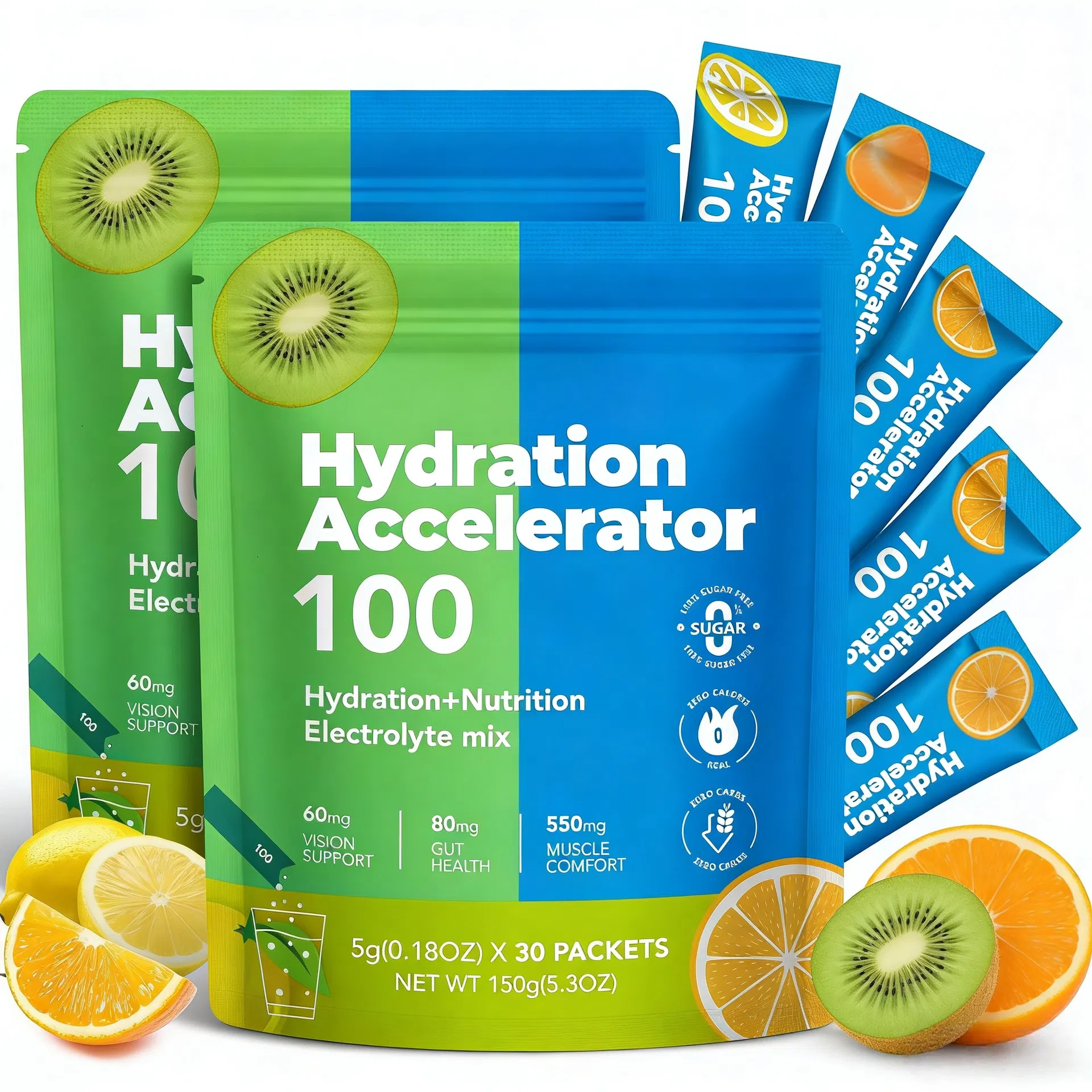Quick Hydration Fruit Electrolyte Powder Mix for Active Lifestyles