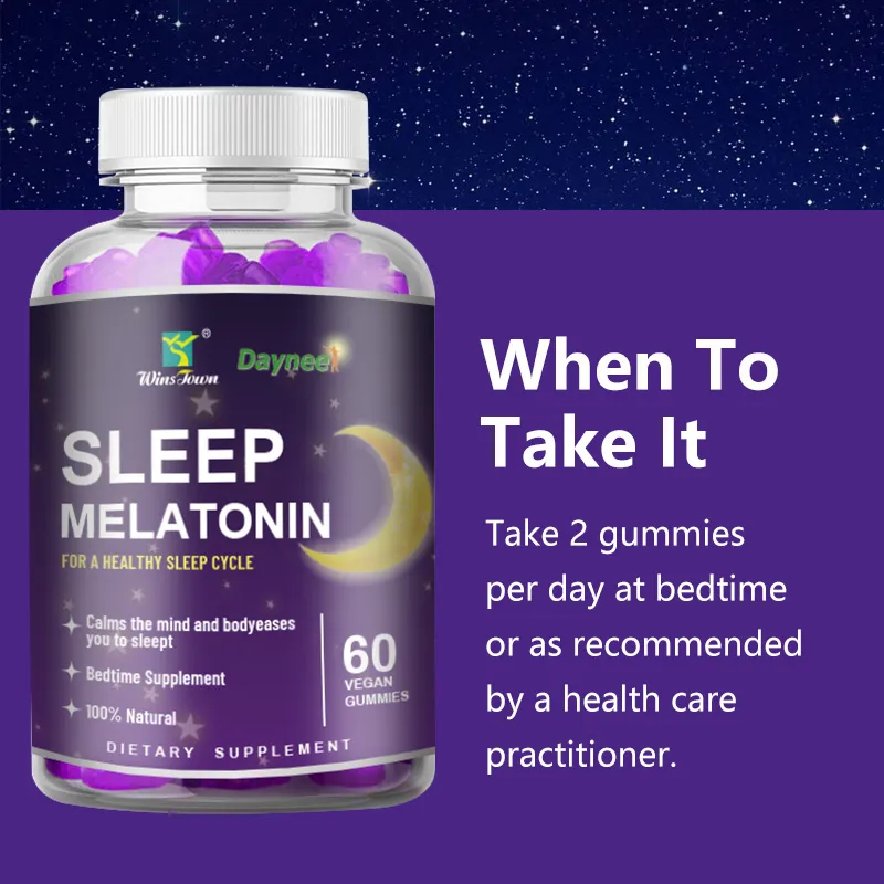 Private Label Melatonin Gummies Vegan Sleep Aid Gummy with Vitamin B6