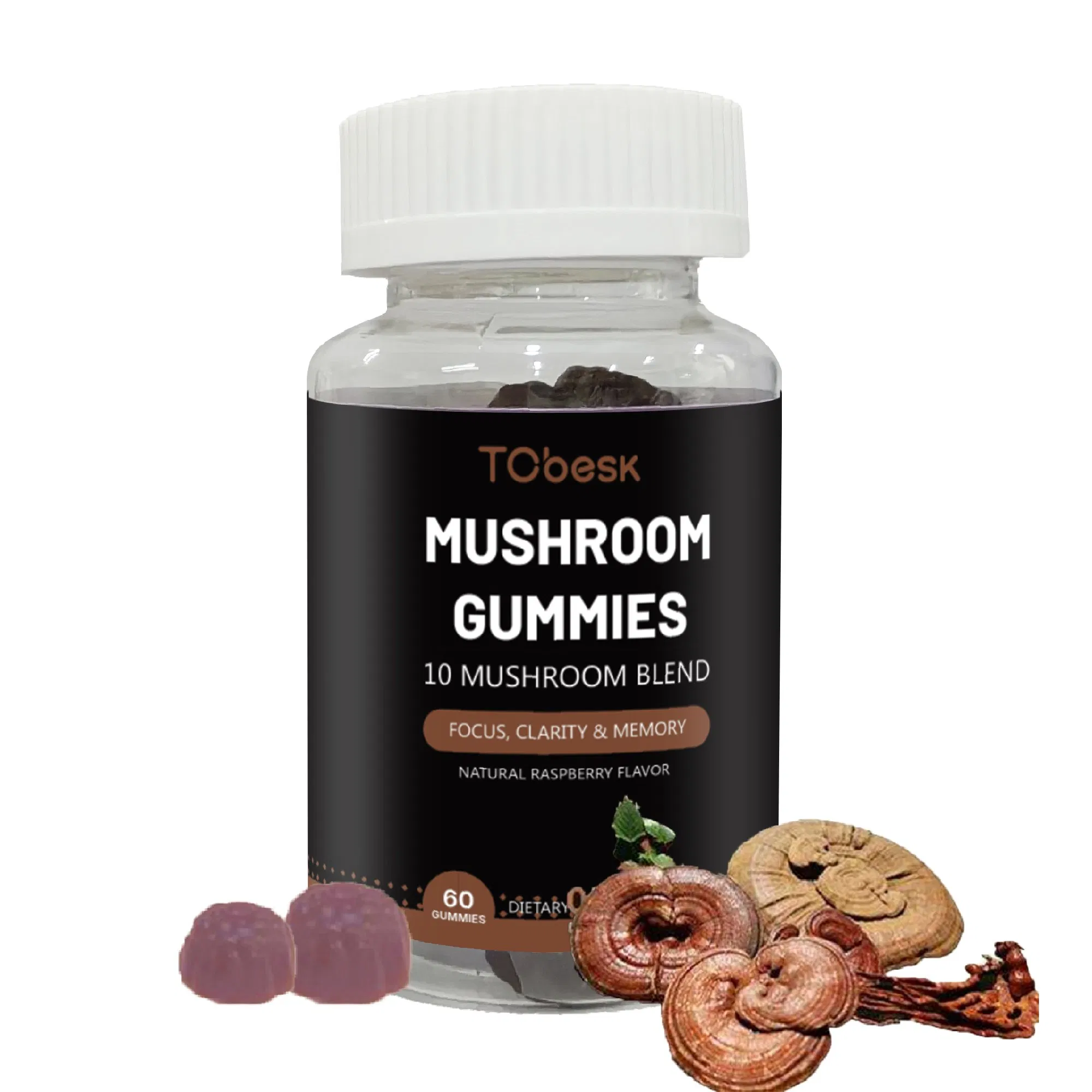 Hot Selling Tcbesk Mushroom Gummies Support Calm Sleep Enhance Immunity Dietary Supplements for Adults