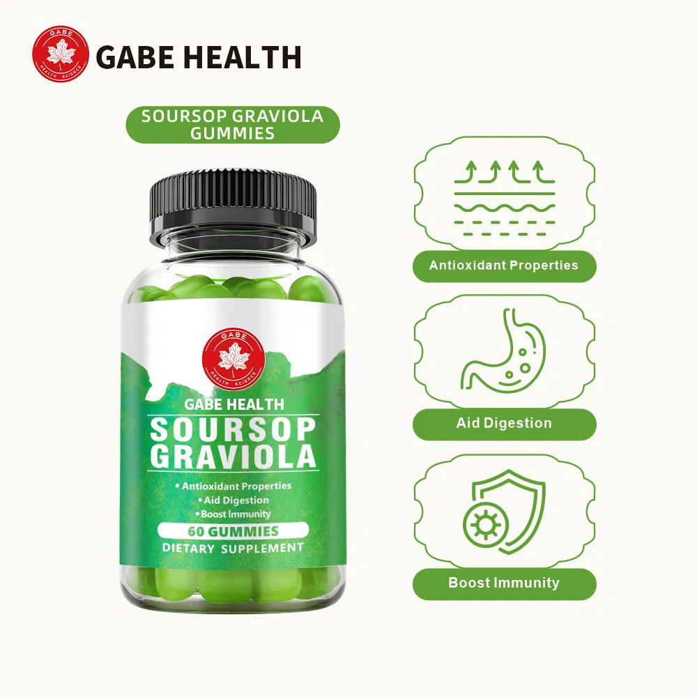 Soursop Graviola Gummies for Cell Support & Regeneration, Immunity, Liver and Antioxidant, Sugar/Gluten Free