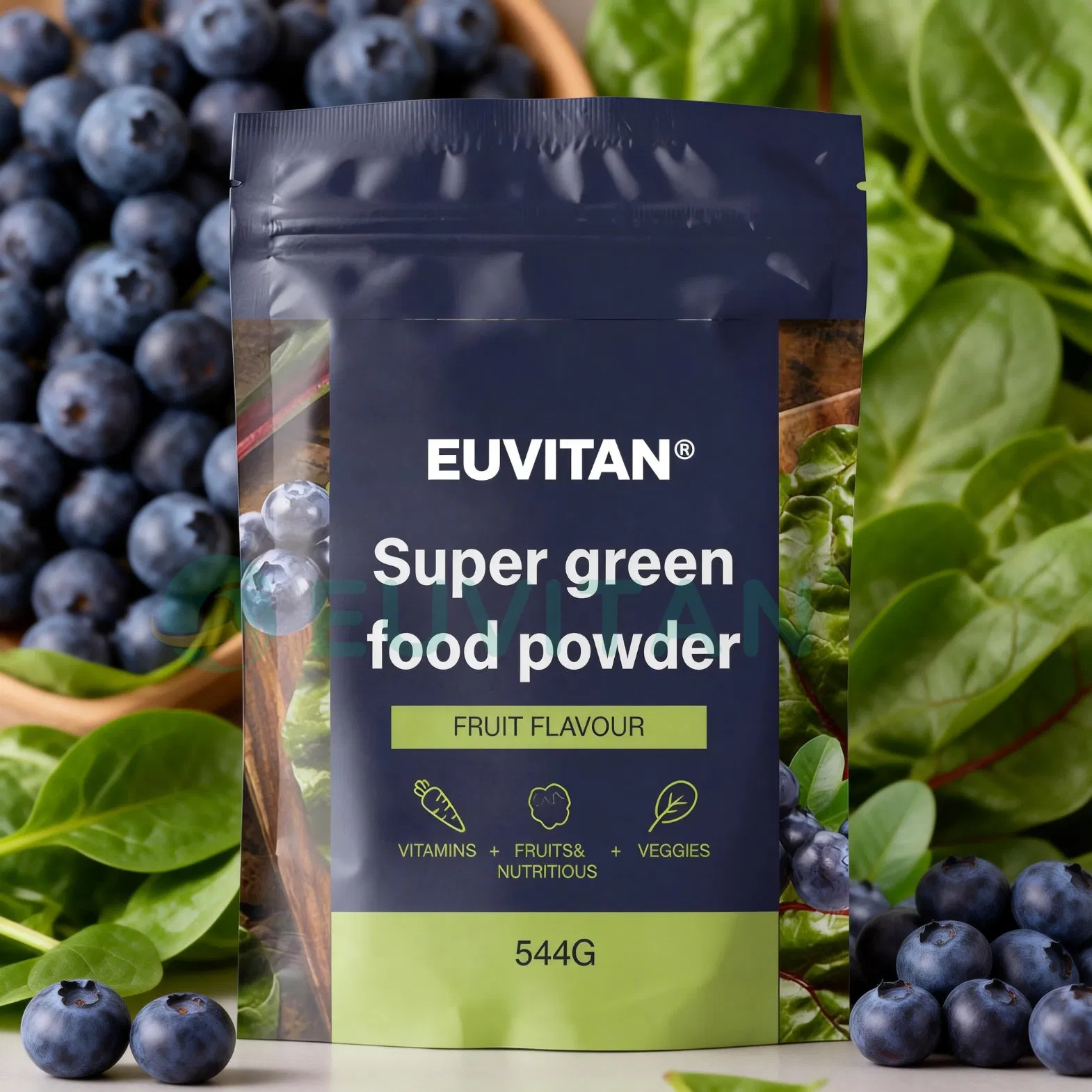 OEM Supply Super Green Digestive Enzymes Bloom Superfood Nutrition Smoothie Grass Greens Powder for Adults for Pregnant Women