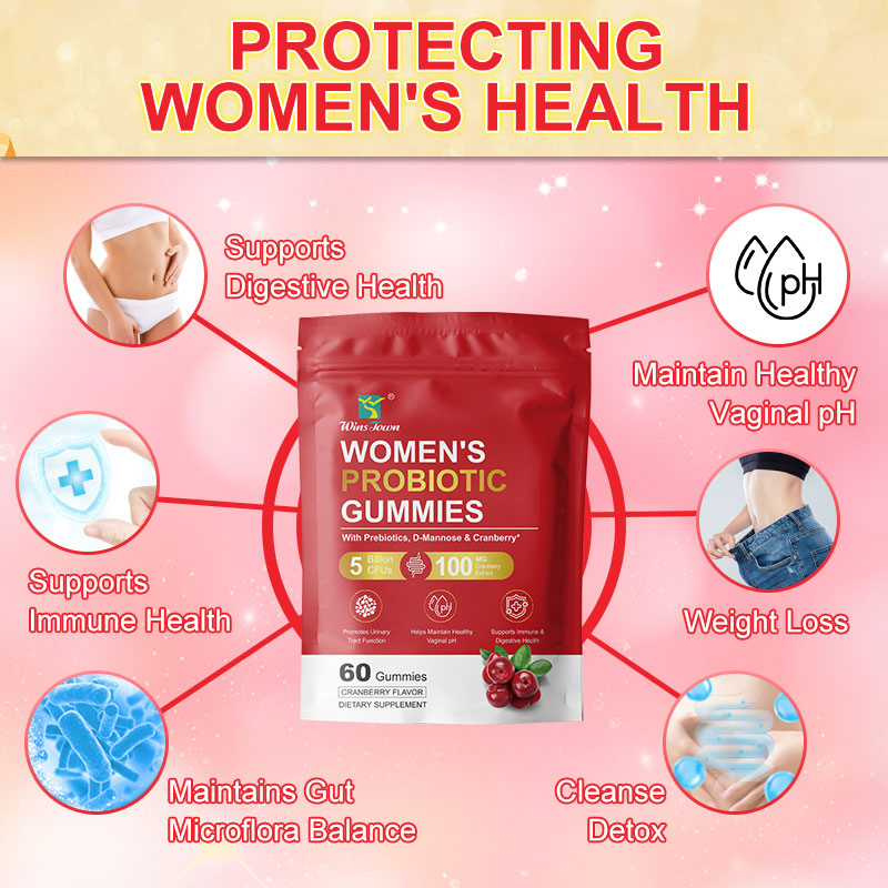 Private Label Vaginal Heathy Food Gut Immune Vitamin Women's Probiotic Gummies Supplements