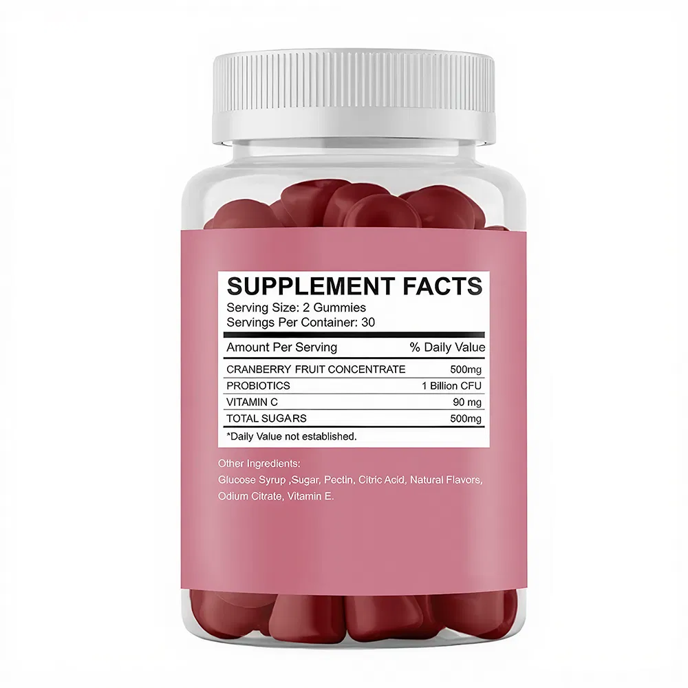 Women Adult Probiotics Vitamin C Gummies Cranberry Vegetarian Vegan Gummy