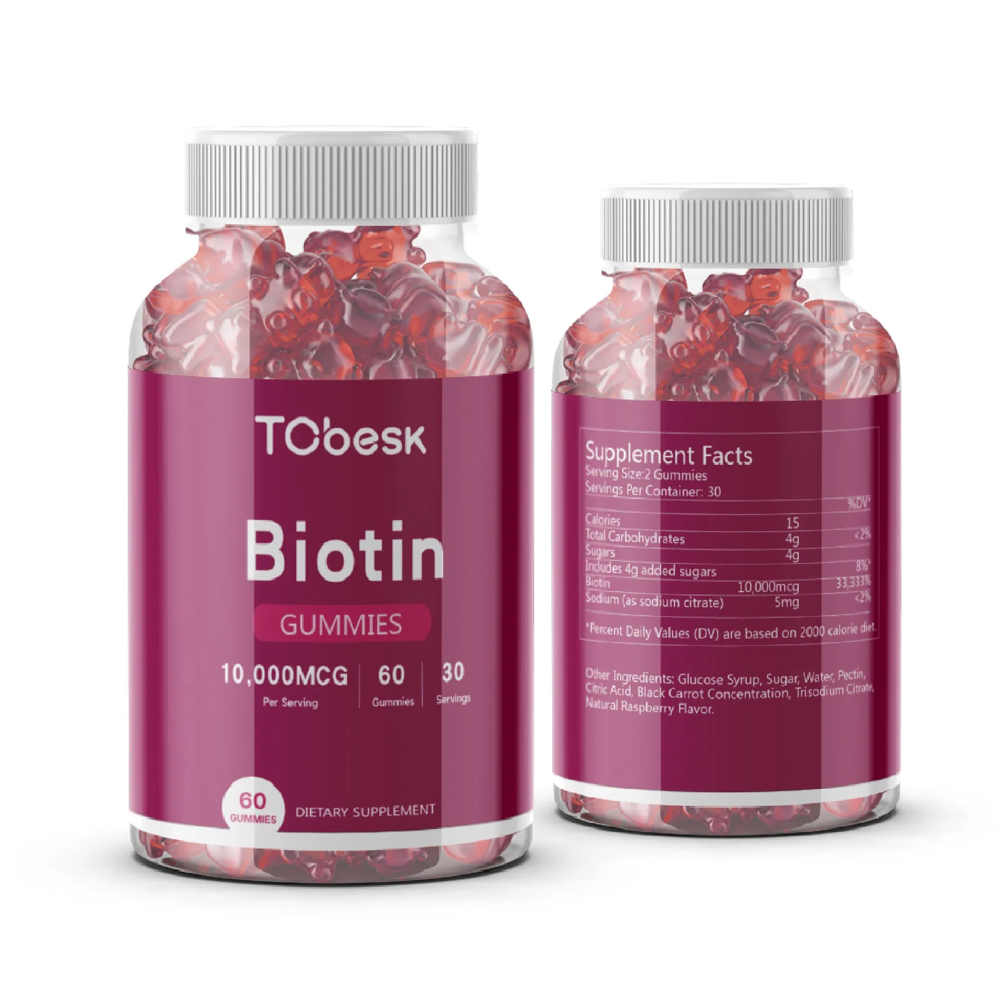 Tcbesk Biotin Gummies Alleviate Skin Aging Hair Nails Care Strengthen Brittle Nails Improve Skin Elasticity