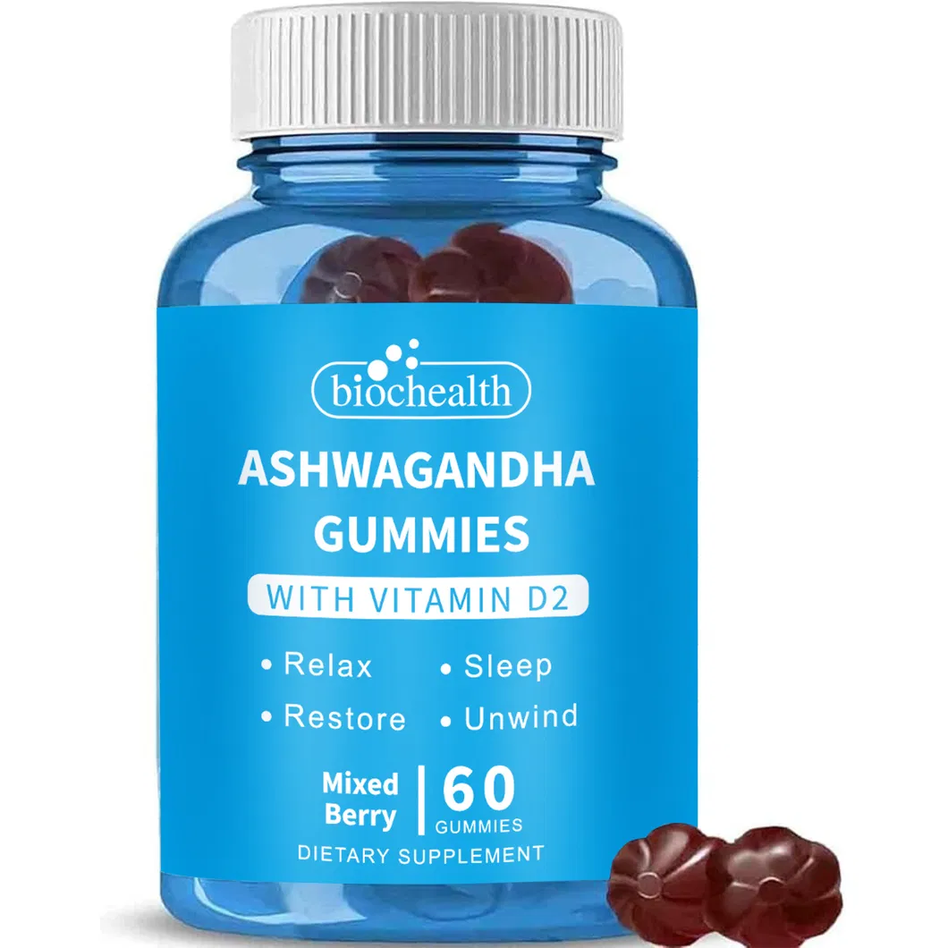 Custom Ashwagandha Sleep Gummies Melatonin Free Stress Relief Mood Support Natural Sleep Aid Supplement Ashwagandha Root Gummy