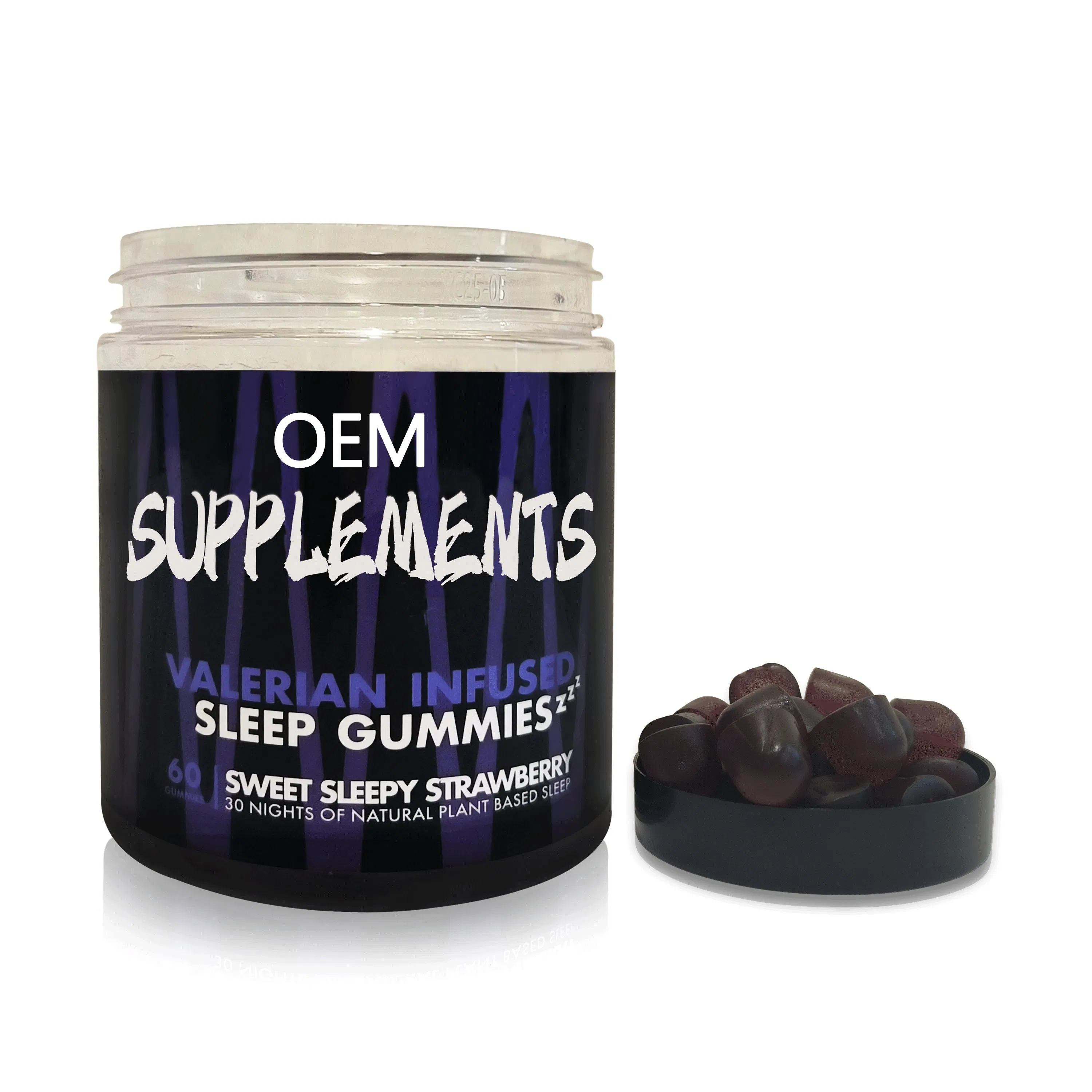 Private Label Sleep Gummy 3mg Melatonin, L-Theanine, Chamomile Sleep Aid Gummies Magnesium Supplement