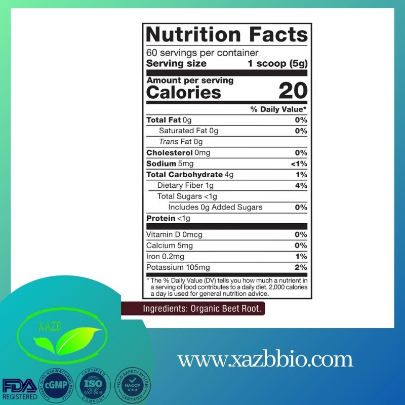 Made in China Beet Root Powder Pre-Workout Supplement