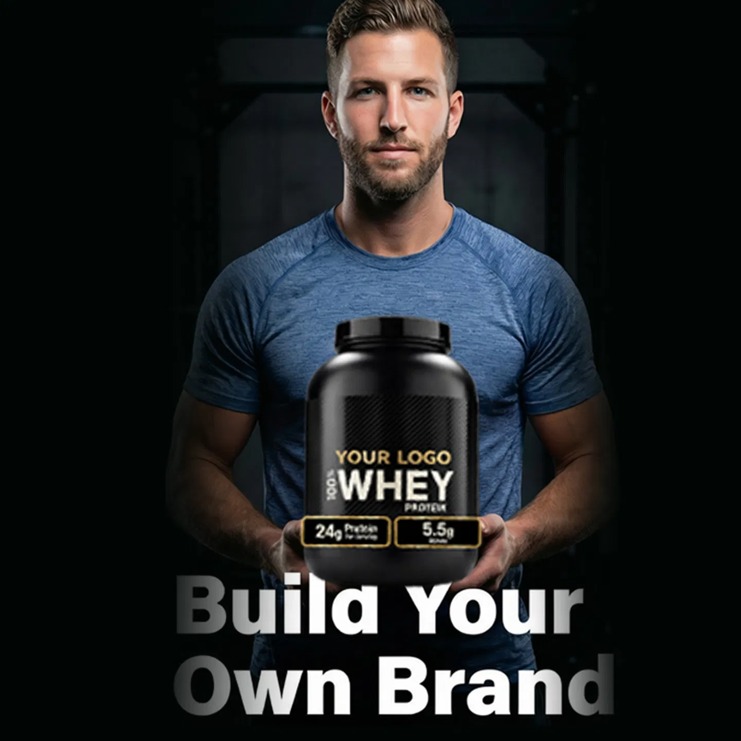 OEM Whey Protein Isolate Powder with Bcaa for Muscle Recovery Sports Nutrition