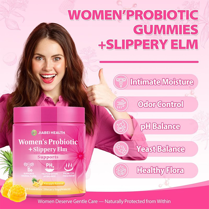 Wholesale Gently Vegan Cranberry-Infused Women's Probiotic Gummies for Ladies Daily pH Balance and Feminine Intimate Flora Regulation