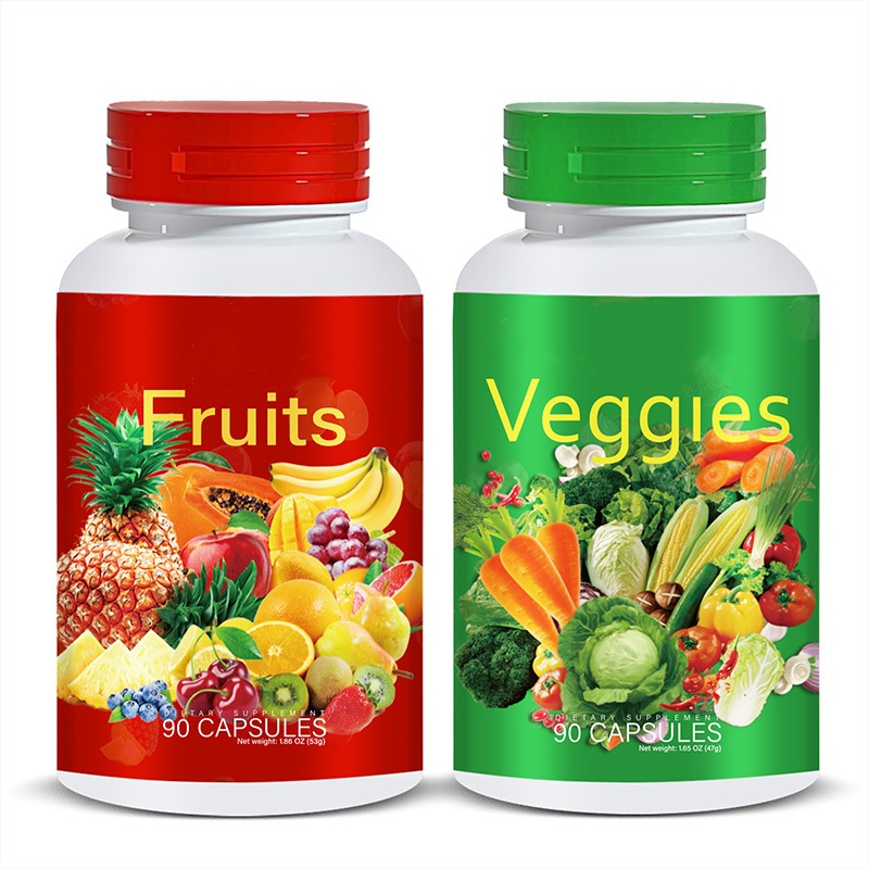 OEM Fruits and Veggies Capsules Food Supplement with Superfood Vegetables for Women Men Kids Fruits Veggies Capsules