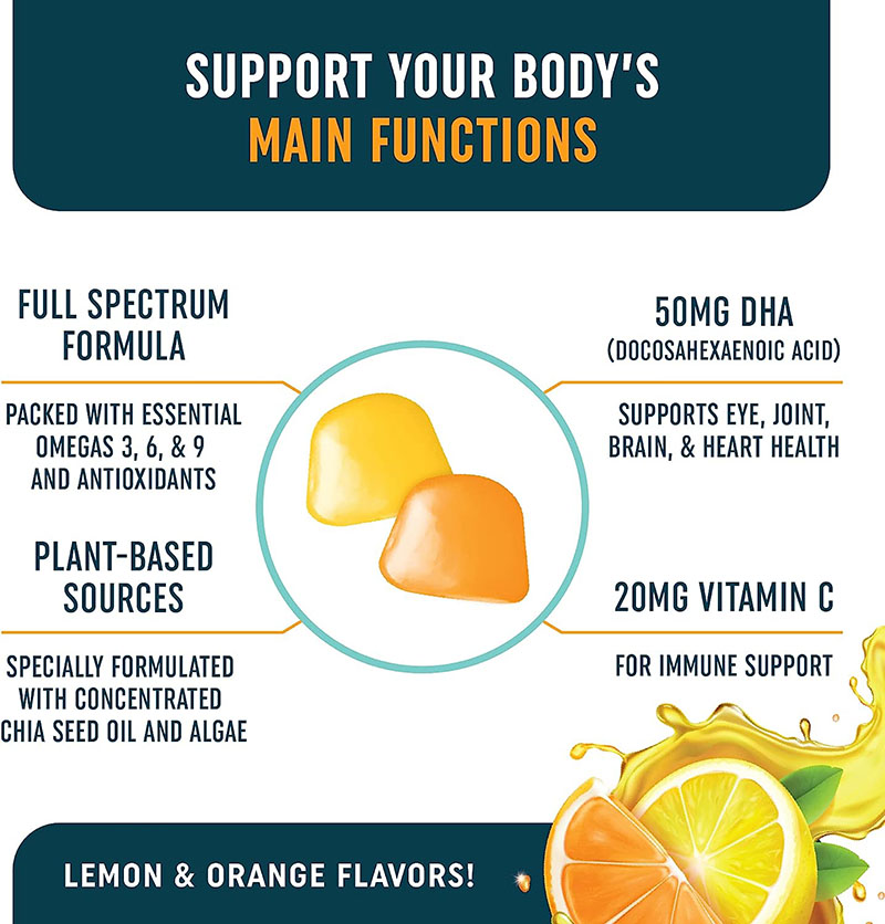 High Quality Customized Omega 3 Fish Oil Gummies Powerful EPA DHA Formula Teenage Brain Booster
