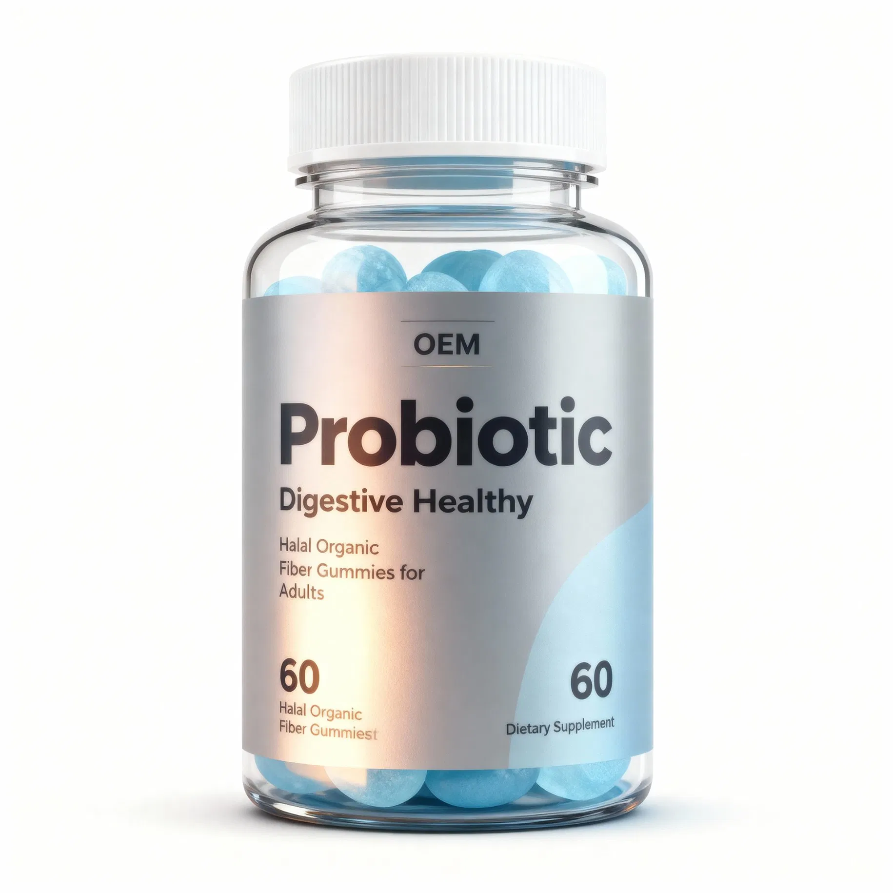 Probiotic Fiber for Digestive Health Halal Organic Adult Gummies OEM Private