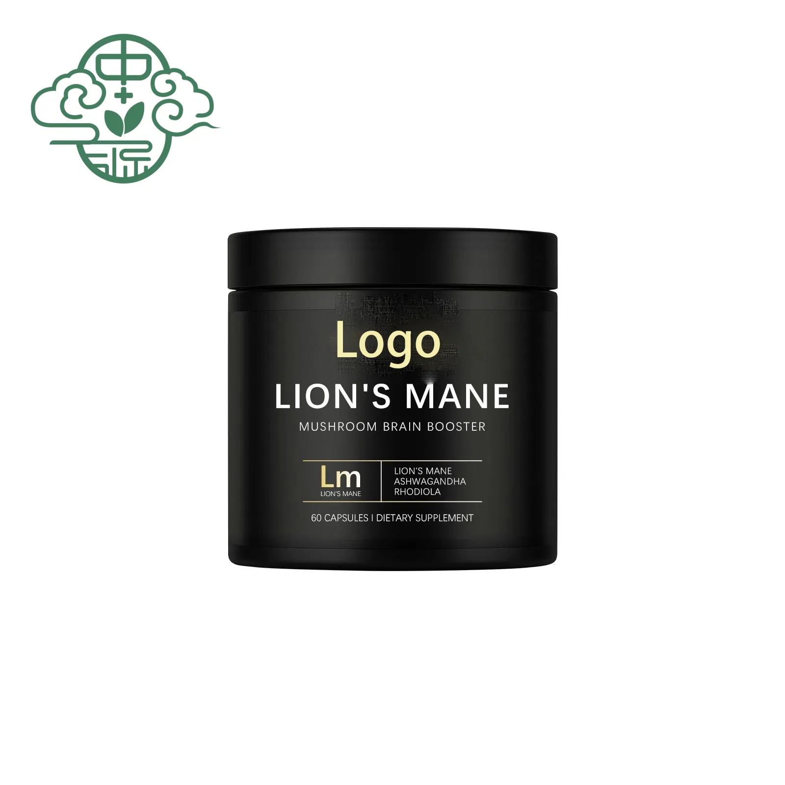 Lion's Mane Capsules - Mushroom Brain Booster for Cognitive Health Dietary Supplement